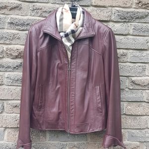 Burgundy Leather Jacket